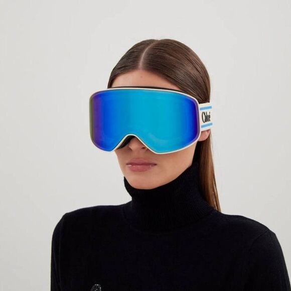 Chloe Accessories - NEW CHLOE CH0072S 005 IVORY BLUE SKI MASK SUNGLASSES